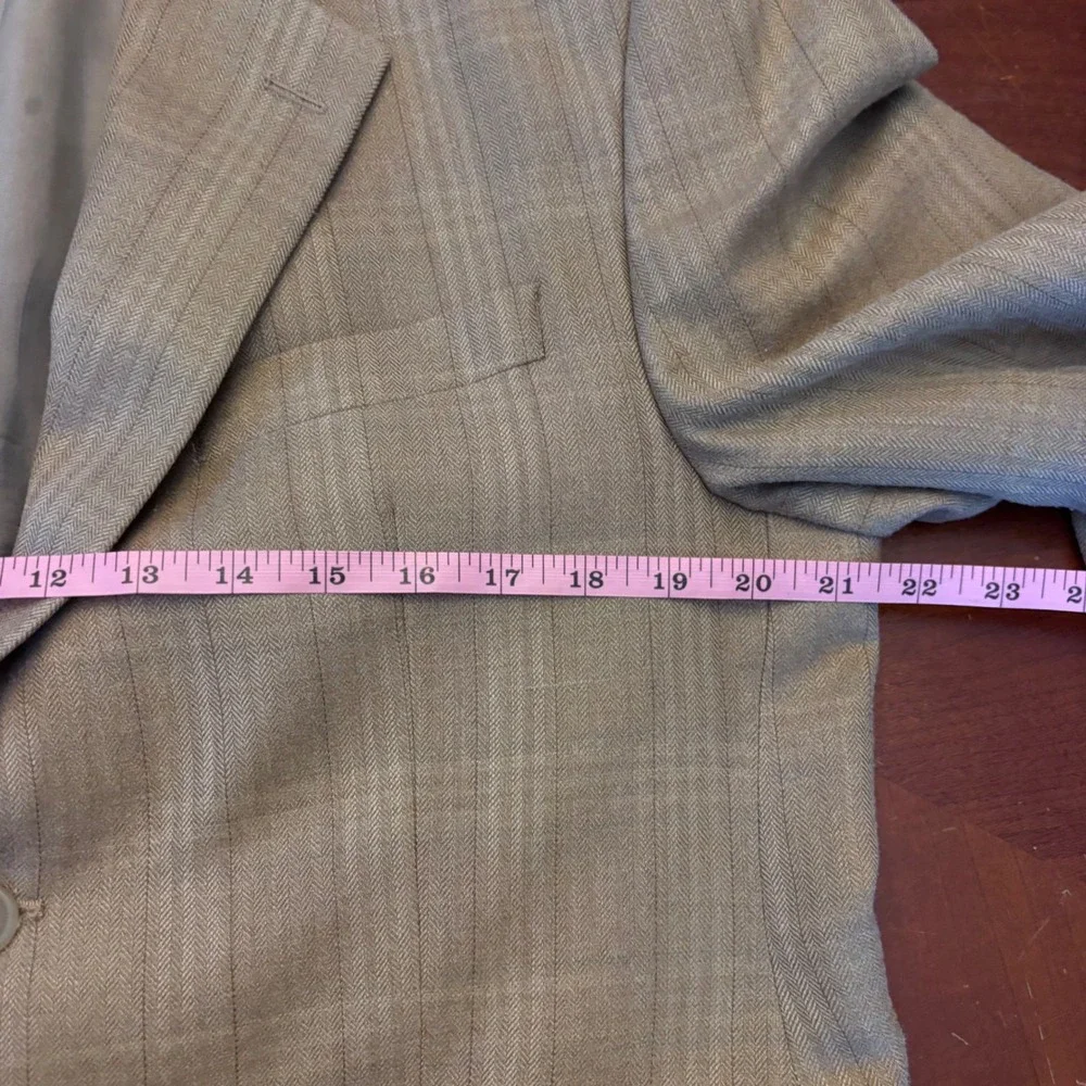 Lauren‎ Ralph Lauren | Made in Canada | Mens 40S | Silk Wool Blazer | Glen Plaid